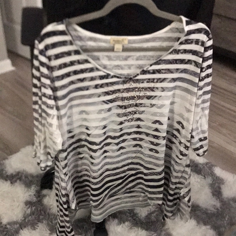 Oneworld short sleeve sparkly top